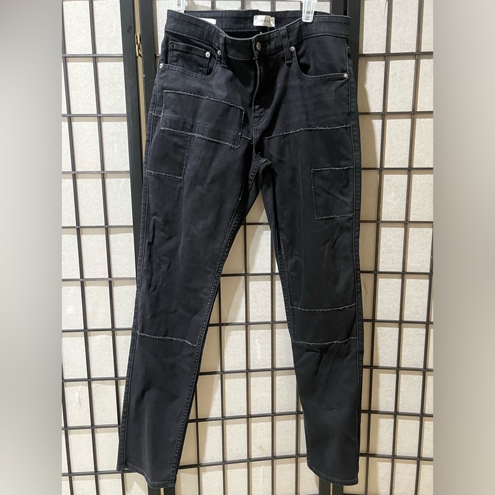 Calvin Klein  PATCH 5 POCKET Jeans Black Label Logo Waistband PATCH MENS 33/32